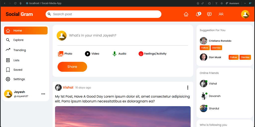 Social Media Platform Preview